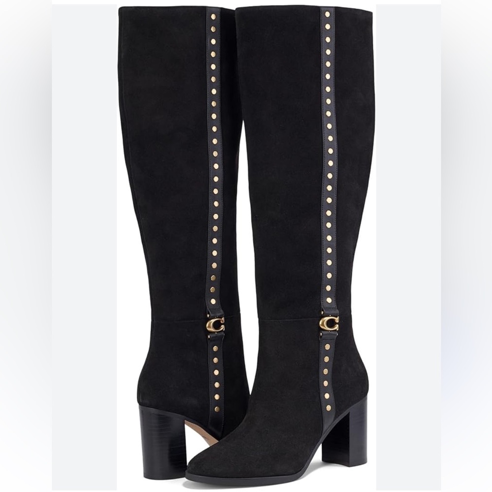 COACH Ollie Knee High Black Boots